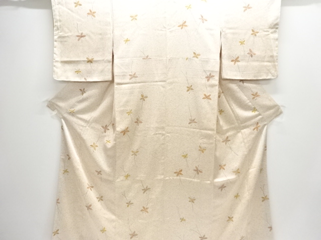 JAPANESE KIMONO / KOMON / UNUSED / ABSTRACT FLOWER